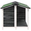 vidaXL Hundekennel gr&aring; 96x87x80,5 cm heltre furu