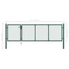 vidaXL Hageport stål 350x100 cm grønn