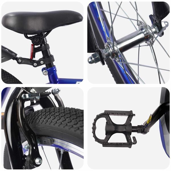 vidaXL Barnesykkel 20 Tommer for 6-11 &aring;r gammel M&oslash;rkebl&aring;