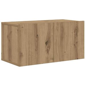 vidaXL TV-benksett Veggmontert Brun 60 x 30 x 30 cm Konstruert tre