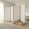 vidaXL Romdeler med 5 paneler hvit 433x180 cm stoff