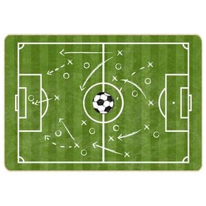 vidaXL Barneteppe gr&oslash;nt 160x230 cm fotballbane vaskbart