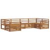 vidaXL Sofasett 6 pcs Naturlig Solid akasietre