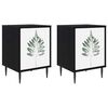 vidaXL Nattbordskap HANAU 2 stk. Svart eik 36 x 33 x 51 cm
