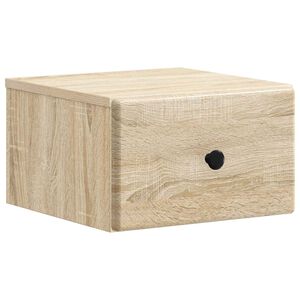 vidaXL Vegghengt Nattbord Sonoma eik 34,5 x 33 x 20 cm Konstruert tre