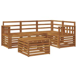 vidaXL Utend&oslash;rs sofa-sett 5 pcs Naturlig