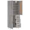 vidaXL Highboard gr&aring; sonoma 69,5x34x180 cm konstruert tre