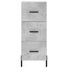 vidaXL Highboard betonggr&aring; 34,5x34x180 cm konstruert tre