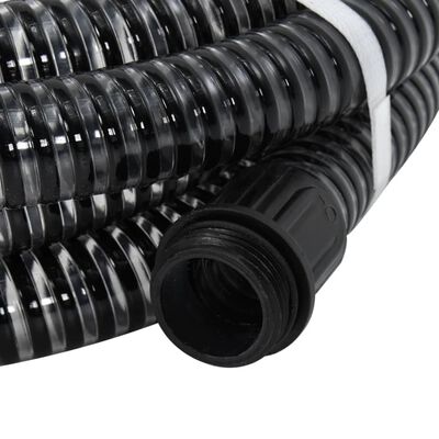 vidaXL Sugeslange med messingkoblinger svart 1,1" 3 m PVC