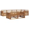 vidaXL Utend&oslash;rs sofa-sett 7 pcs Naturlig Solid akasietre