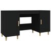 vidaXL Skrivebord svart 140x50x75 cm konstruert tre