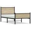 vidaXL Sengeramme i metall uten madrass sonoma eik 100x200 cm