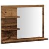 vidaXL Baderomshylle med speil gammelt tre 60x10,5x45 cm
