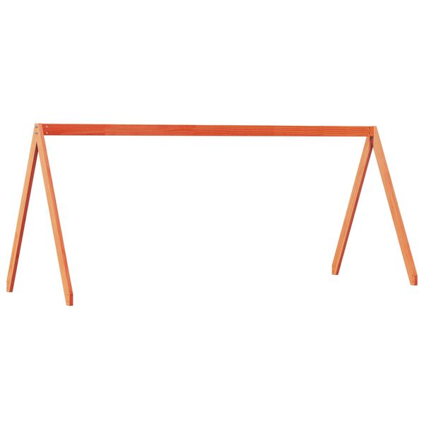 vidaXL Tak for barneseng voksbrun 199x95,5x88 cm heltre furu