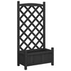 vidaXL Plantekasse med espalier svart 55x29,5x110 cm heltre gran