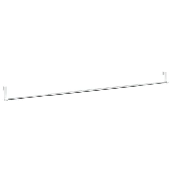 vidaXL Gardinstenger 2 stk hvit og s&oslash;lv 90-135 cm aluminium