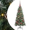 vidaXL Kunstig juletre Gr&oslash;nn 120 cm PVC, plast og st&aring;l