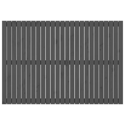 vidaXL Veggmontert sengegavl grå 159,5x3x110 cm heltre furu