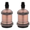 vidaXL Lampeholdere 2 stk r&oslash;d bronse E27