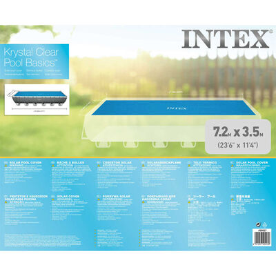 Intex Soldrevet bassengtrekk rektangulært 732x366 cm