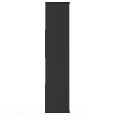 vidaXL Bokhylle/Romdeler svart 110x24x110 cm sponplate