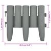 vidaXL Plenkanter 36 stk grå 10 m PP