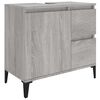 vidaXL Baderomsskap gr&aring; sonoma 65x33x60 cm konstruert tre