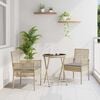 vidaXL Hage Bistro Sett 3 pcs Beige Poly rattan