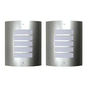 Rustfritt st&aring;l Vanntett Vegglamper 2 stk 60W