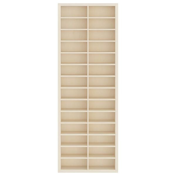 vidaXL Veggdokumentdisplay Beige 21 x 4,5 x 59 cm Konstruert tre