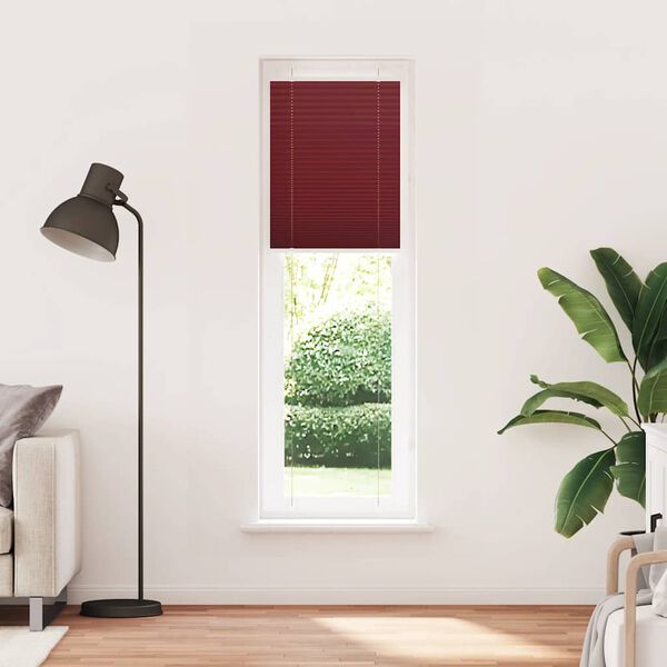 vidaXL Pliss&eacute;gardin Bordeaux R&oslash;d 60x200 cm Stoff Bredde 59,4 cm