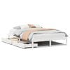 vidaXL Sengeramme uten madrass hvit 120x200 cm heltre furu