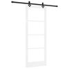 vidaXL Skyved&oslash;r ORKDAL 83 x 211 cm Massivt furutre og glass