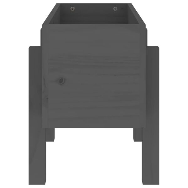 vidaXL Hageplantekasse grå 62x30x38 cm heltre furu