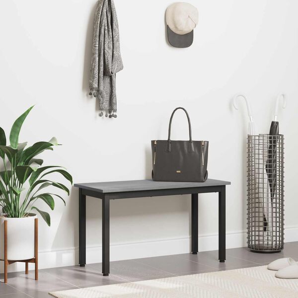 vidaXL benk Gr&aring; Sonoma 80 x 35 x 45 cm Konstruert tre