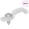 vidaXL LED Strip Clips 23,8 mm 12 stk. Gjennomsiktig Plast og Jern