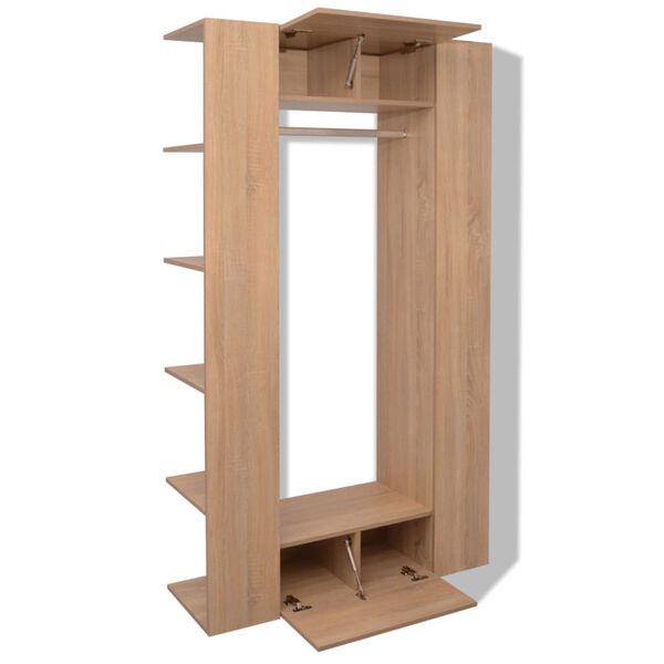 vidaXL Garderobeskap sponplate 106x36,5x192 cm beige