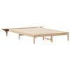 vidaXL Sengestamme med Sidebord Naturlig 160 x 220 cm Massiv furu
