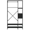 vidaXL Klesstativ med hyller svart konstruert tre
