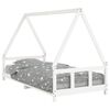 vidaXL Barnesengeramme hvit 90x200 cm heltre furu