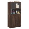 vidaXL Highboard med d&oslash;rer brun eik 68x37x142 cm konstruert tre