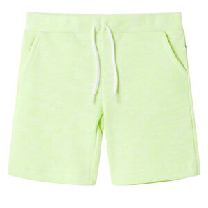 Barneshorts med snor neongul 92