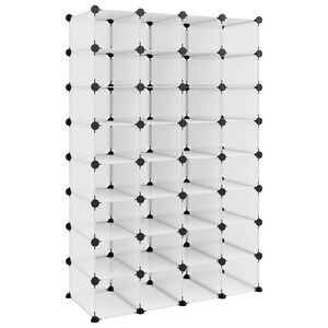 vidaXL Skostativ gjennomsiktig 93x36,5x140 cm PP