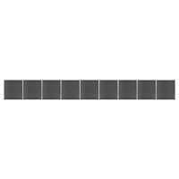 vidaXL Gjerdepanelsett WPC 1564x186 cm svart
