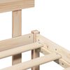 vidaXL Sengestamme med hodegjerde Brun 135 x 190 cm Massivt furutre