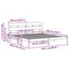 vidaXL Sengestamme med hodegjerde Brun 200 x 200 cm Massivt furutre