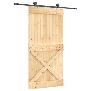 vidaXL Skyved&oslash;r 100 x 210 cm Massiv Furu Tre (Ubehandlet)