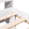 vidaXL Seng med bokhylle uten madrass hvit 90x190 cm heltre furu