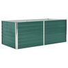 vidaXL Forh&oslash;yet hagebed 160x80x45 cm galvanisert st&aring;l gr&oslash;nn