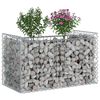 vidaXL Gabion hevet seng s&oslash;lv 50 x 100 x 60 cm Galvanisert St&aring;l